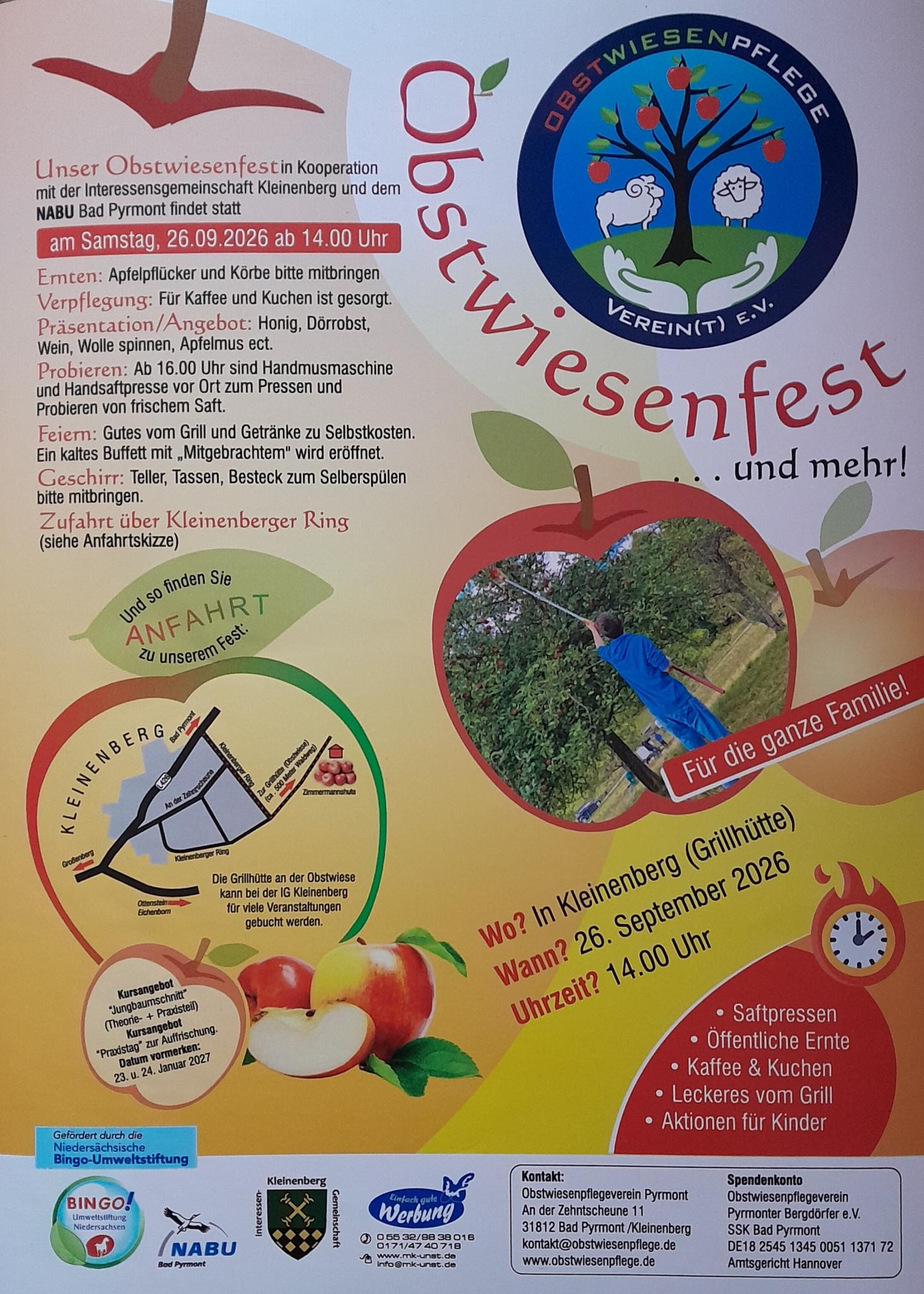 Obstwiesenfest am 26. September 2026